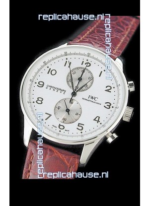 IWC Schaffhausen Japanese Replica Watch in White Dial