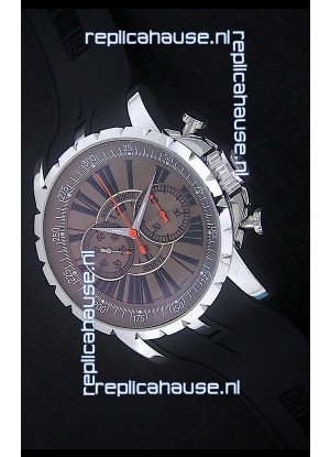 Roger Dubius Excalibur Chronoexcel Swiss Watch in Brown Dial