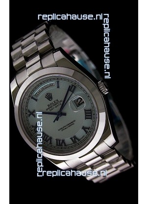 Rolex Oyster Perpetual Day Date II Swiss Replica Watch in Light Blue Dial
