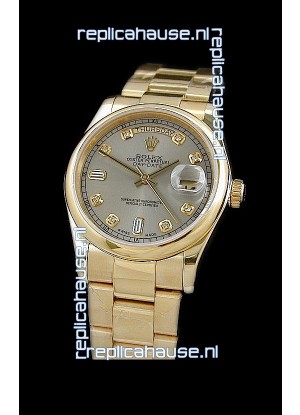 Rolex Day Date Swiss Full Gold Diamond Replica Watch
