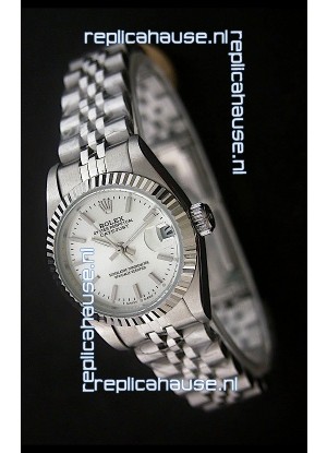 Rolex Datejust Oyster Perpetual Superlative ChronoMeter Swiss Watch in White Dial
