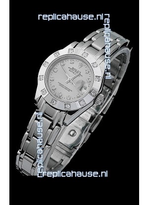 Rolex Datejust Ladies Japanese Replica Ladies Watch in Grey Dial
