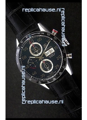 Tag Heuer Carrera Tachymeter Swiss Chronograph Watch in Black