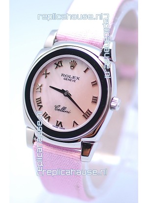 Rolex Cellini Cestello Ladies Swiss Pink Watch in Roman Markers