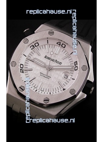 Audemars Piguet Royal Oak Scuba Swiss Watch in White Dial