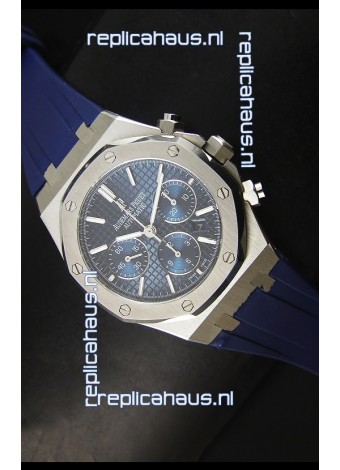 Audemars Piguet Royal Oak Chronograph Watch in Stainless Steel Case Blue Dial