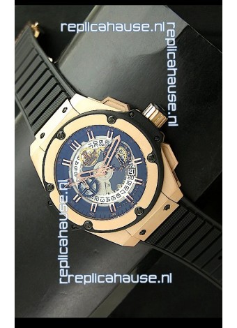 Hublot Big Bang King Power Skeleton Swiss Watch in Rose Gold
