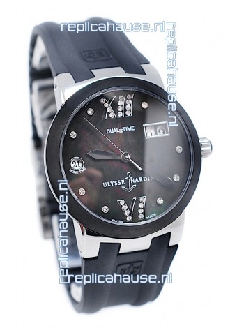 Ulysse Nardin Executive Dual Time Diamond Black Watch
