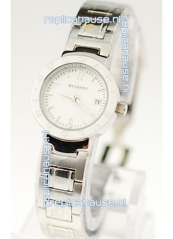 Bvlgari Quartz Japanese Steel Watch in Silver Dial