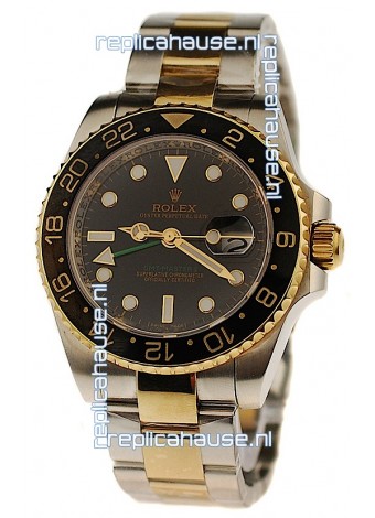 Rolex GMT Masters II Swiss Replica Two Tone Watch 