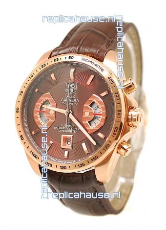 Tag Heuer Grand Carrera Japanese Replica Gold Watch