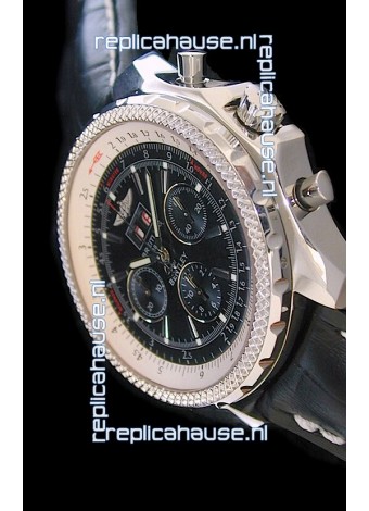 Breitling Bentley 6.75 in Swiss Replica Watch in Black Dial
