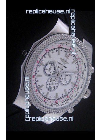 Breitling Bentley Chronograph Japanese Replica Watch in White Dial