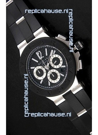 Bvlgari Diagono Swiss Replica Watch in Black Dial