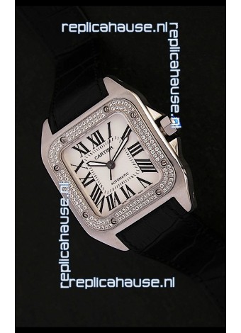 Cartier Santos in Swiss Replica Watch in White Dial