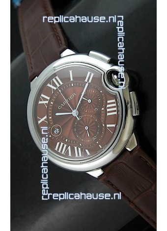 Cartier Ballon de Japanese Replica Watch in Brown Dial