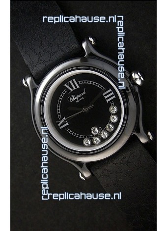 Chopard Happy Sport Japanese Replica Watch in Black Dial