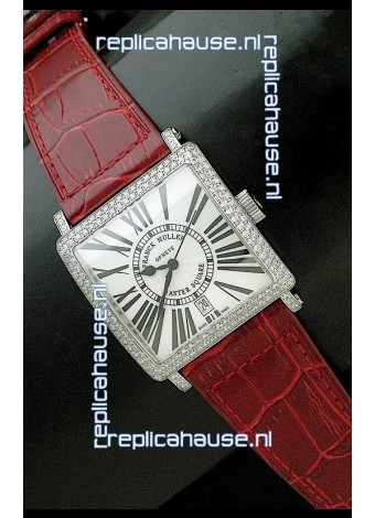 Franck muller Master Square Japanese Replica Watch in Red Strap