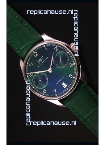 IWC Portugieser Swiss 1:1 Mirror Replica Watch Green Dial Steel Case Watch