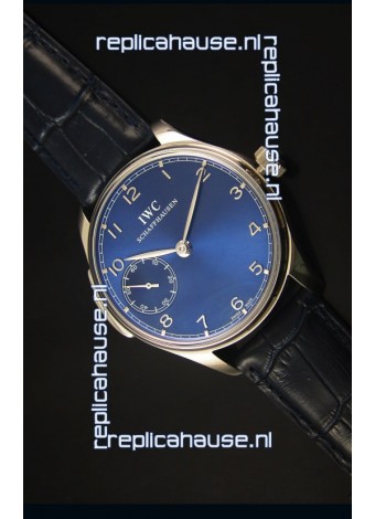 IWC Portuguese Handwind Ref# IW5242 Swiss 1:1 Mirror Blue Dial Watch