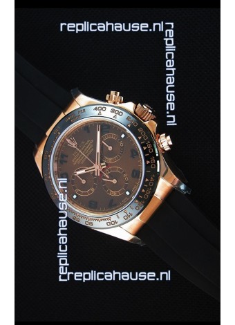 Rolex Daytona 116515 Everose 1:1 Mirror Replica Rose Gold Brown Dial Watch 
