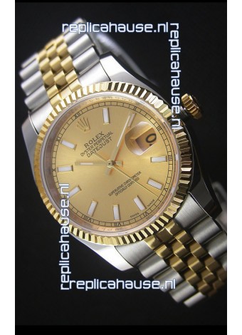 Rolex Datejust Replica Watch Gold Dial in 36MM with 3135 Swiss Movement 