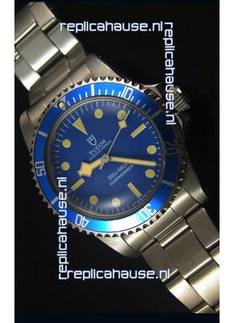 Tudor Oyster Prince Vintage 200M Blue Dial Dot Markers Swiss 1:1 Mirror Replica Watch 