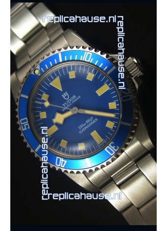 Tudor Oyster Prince Vintage 200M Blue Dial Squre Markers Swiss 1:1 Mirror Replica Watch 