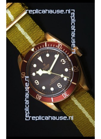 Tudor Heritage Bay Bronze Swiss Replica Watch with NATO Strap 