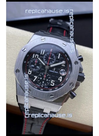 Audemars Piguet Royal Oak Offshore Black Dial Chronograph 1:1 Mirror Replica Watch - 904L Steel
