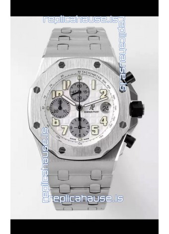 Audemars Piguet Royal Oak Offshore White Dial Chronograph 1:1 Mirror Replica Watch - 904L Steel