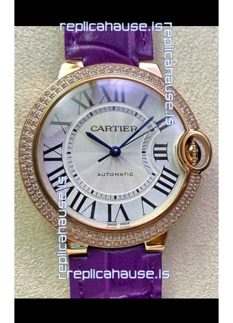 Ballon De Cartier Swiss Automatic 1:1 Mirror Quality 36MM in Rose gold Casing