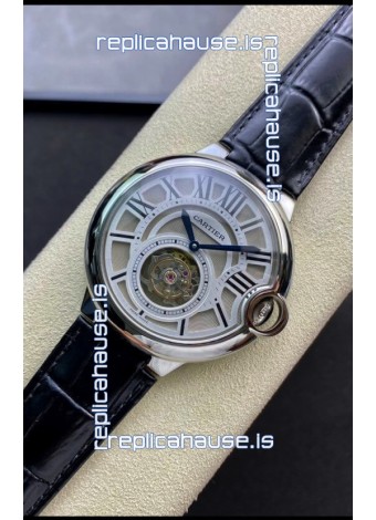 Ballon De Cartier Swiss Tourbillon 1:1 Mirror Replica Watch in Leather Strap