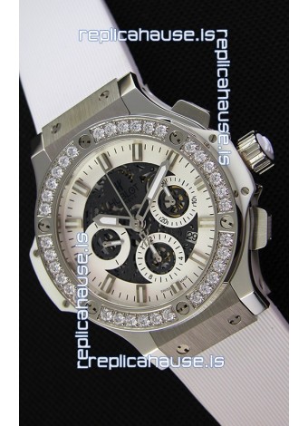 Hublot Big Bang Diamonds Bezel Watch in Steel Case Swiss Replica Watch