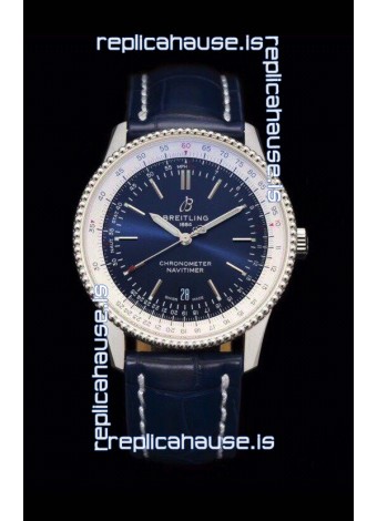 Breitling Navitimer 1 Automatic Swiss Replica Watch in Blue Dial - Leather Strap