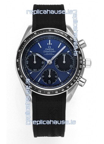 Omega Speedmaster Racing 904L Steel Chronograph 1:1 Mirror Replica in Blue Dial
