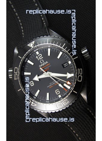 Omega Seamaster Planet Ocean Deep Black GMT 45.5MM 1:1 Mirror Replica Watch 