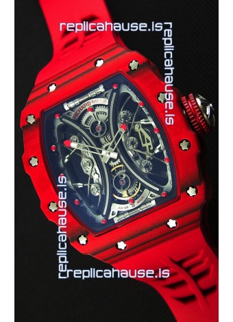 Richard Mille RM53-01 Pablo Mac Donough Red Carbon Case Swiss Replica Watch 
