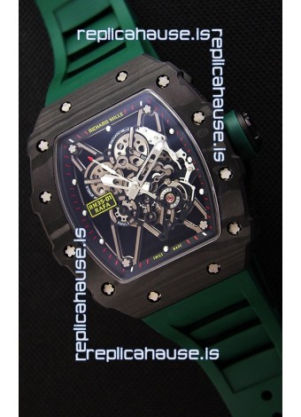 Richard Mille RM35-01 Rafael Nadal Forged Carbon Case with Green Strap 