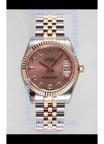 Rolex Datejust 31MM Cal.3135 Movement Swiss Replica Champange Dial Jubilee Strap - Ultimate 904L Steel Watch