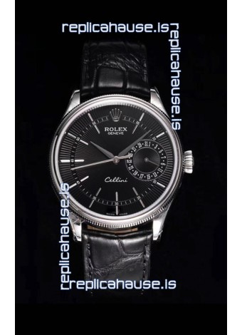 Rolex Cellini Date Ref#50519 Replica 1:1 Mirror 904L Steel Watch Black Dial