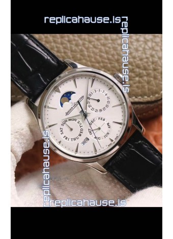 Jaeger LeCoultre Master Ultra-Thin Perpetual Calendar White Dial Swiss Replica Watch 
