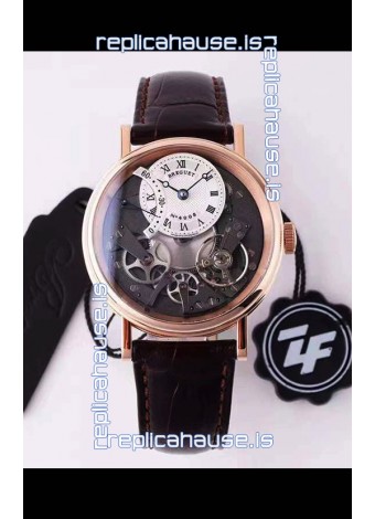 Breguet Tradition 7057BR/R9/9W6 Pink Gold Dual Tourbillon Swiss Replica Watch