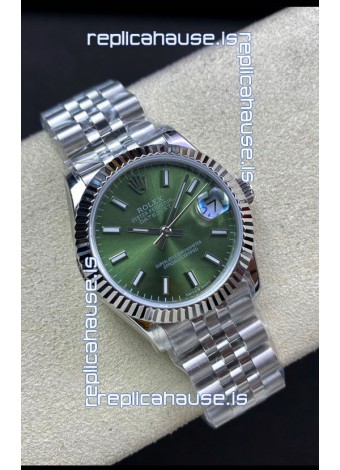 Rolex Datejust 278274 31MM Swiss Replica in 904L Steel in Green Dial - 1:1 Mirror Replica