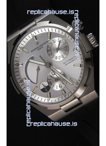Vacheron Constantin Overseas Dual Time Steel White Dial Swiss Replica Watch 