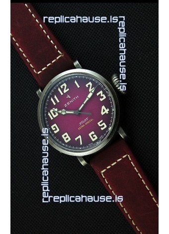 Zenith Pilot Type 20 Extra Special Purple Dial Swiss Replica Watch 40MM