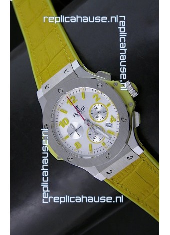 Hublot Big Bang Geneve Japanese Replica Watch in Aspen White Dial