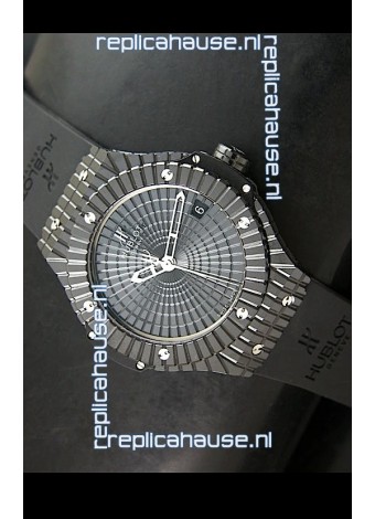 Hublot Caviar Full Black Ceramic Casing Swiss Replica Watch - 1:1 Mirror Replica Watch