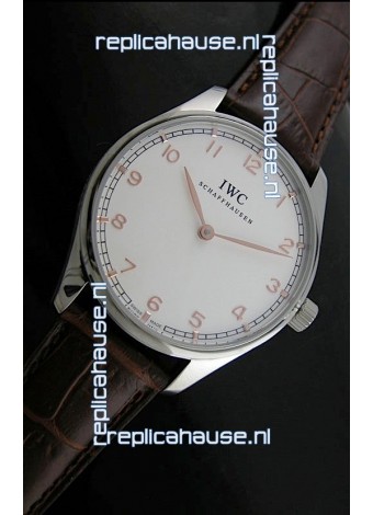 IWC Schaffhausen Japanese Replica Watch in White Dial