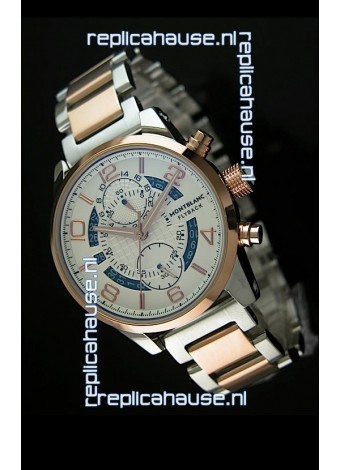 Mont Blanc Flyback Japanese Automatic Replica Watch Two Tone Casing